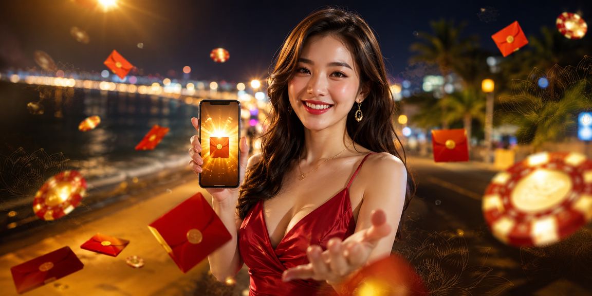 Người dùng tại Phan Thiết nhận phong bì đỏ bonus sau giao dịch nạp tiền dịp lễ